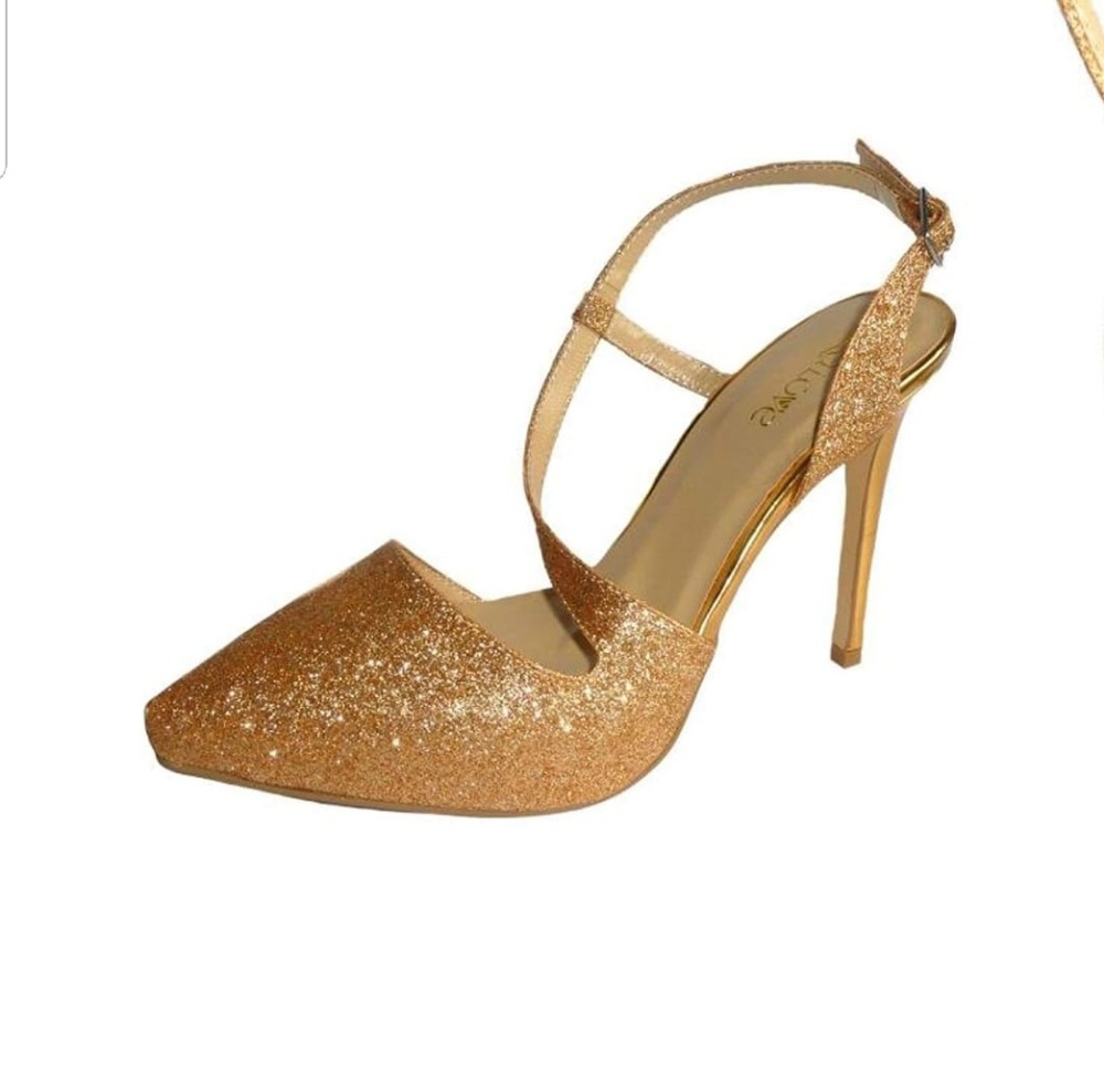 Lizalove women glitter leather pump